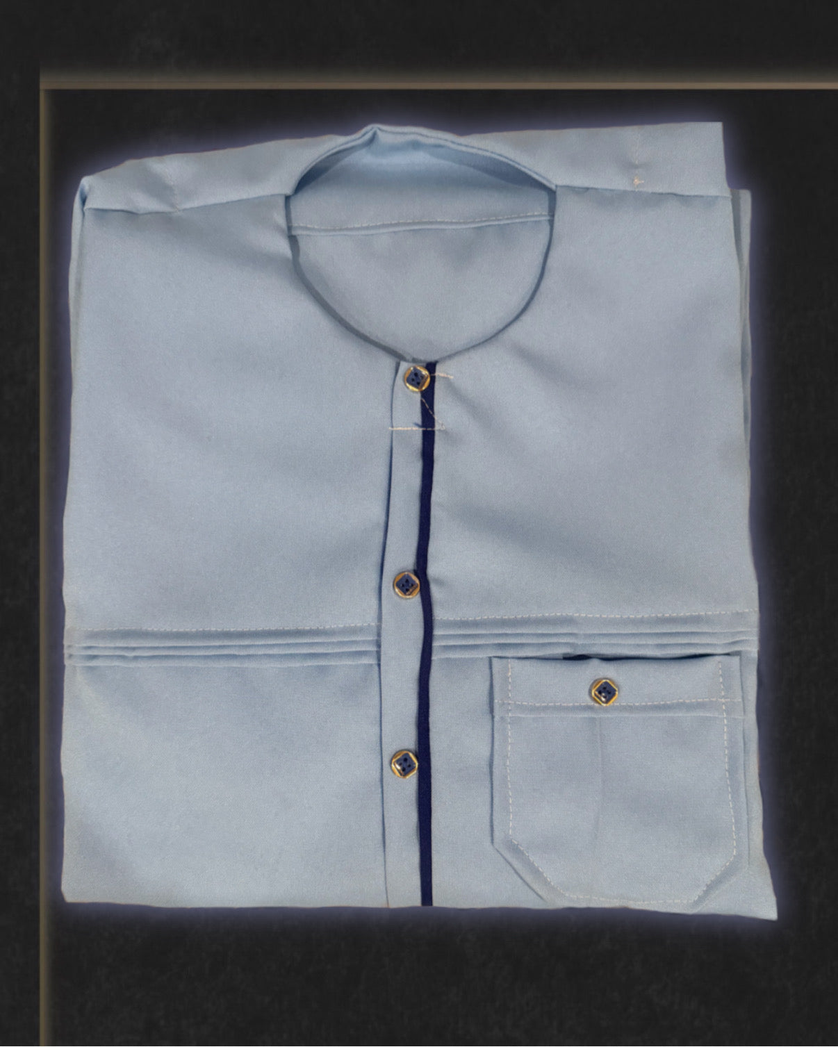 Slate Blue West African 2 Piece