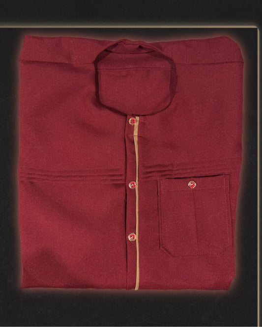 Burgundy West African 2 Piece